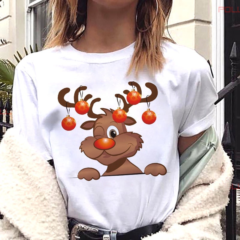 Cross-border supply T-shirt printed T-shirt women's short-sleeved women's clothing - Image 4