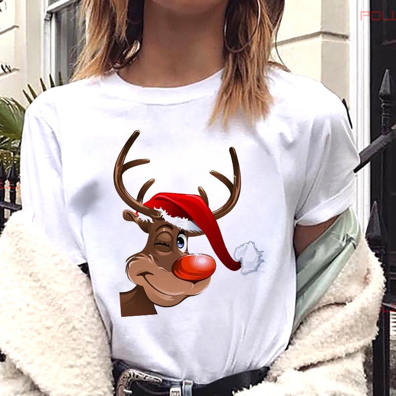 Cross-border supply T-shirt printed T-shirt women's short-sleeved women's clothing - Image 1