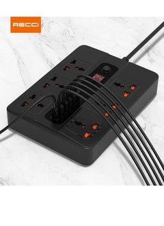 Phone Planet Recci PD+QC UK Plug Power Socket (6 AC Outlets, Type-C + 5 USB Ports  - Image 2