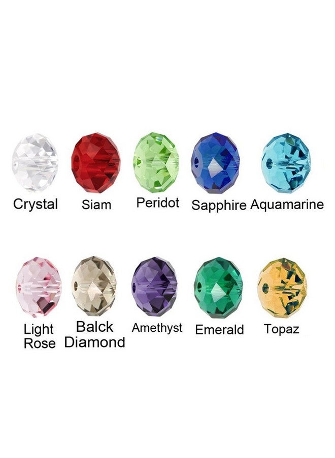 Bingcute 6mm Wholesale Briolette Crystal Glass Beads Finding Spacer Beads Faceted #5040 Briollete Rondelle Shape Assorted Colors with Container Box - Image 2