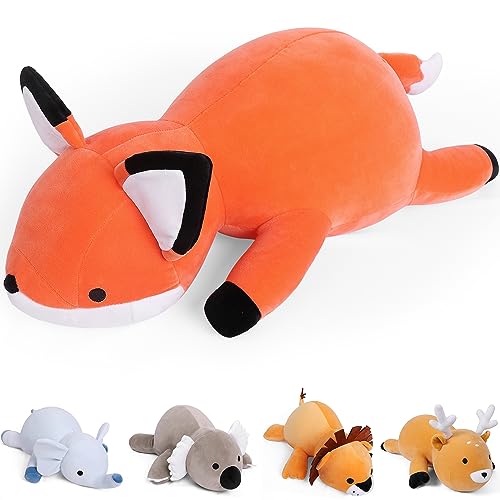 OurHonor 24 inches Fox Weighted Stuffed Animals 42 lbs Weighted Stuffed Animal 42 Pound Weight Plush Fox Plushies Toy Gifts for Kids and Adults - Image 1