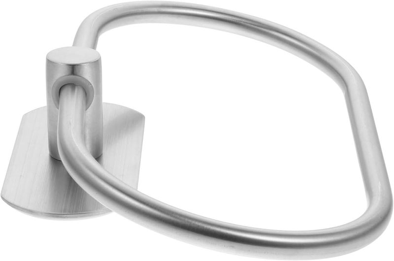 VOSAREA Bathroom Towel Ring and Heavy Duty Oval Towel Holder Set Brushed Stainless Steel No Drilling Wall Mounted Bathroom Accessory - Image 1