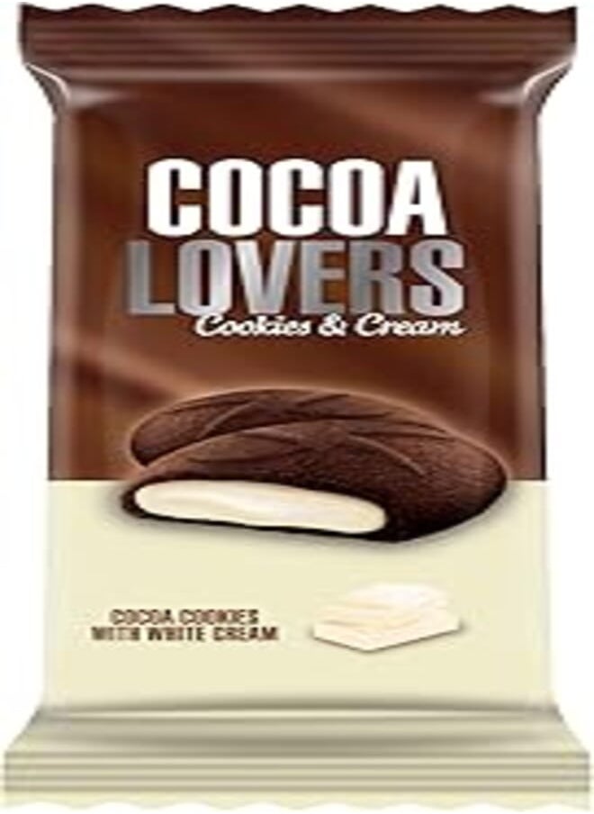 BiscoMisr Cocoa Lovers Cookies Cream, 18 gm - 12 Pieces 
