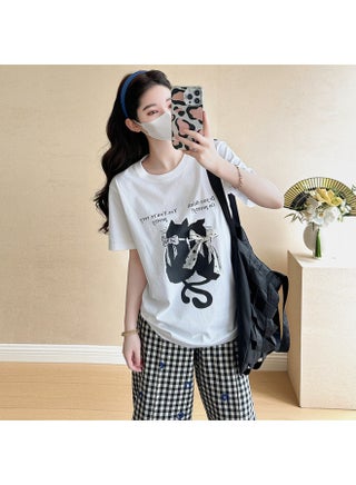 Real Shot Maternity Summer New Korean Style Loose Casual Printed T-shirt Plaid Pants Sports Outer Wear Pregnant Women Suit - pzsku/Z5378628981D7B364DFD5Z/45/1749636568/75936344-c006-4412-bcd1-c4160cd6d1cd