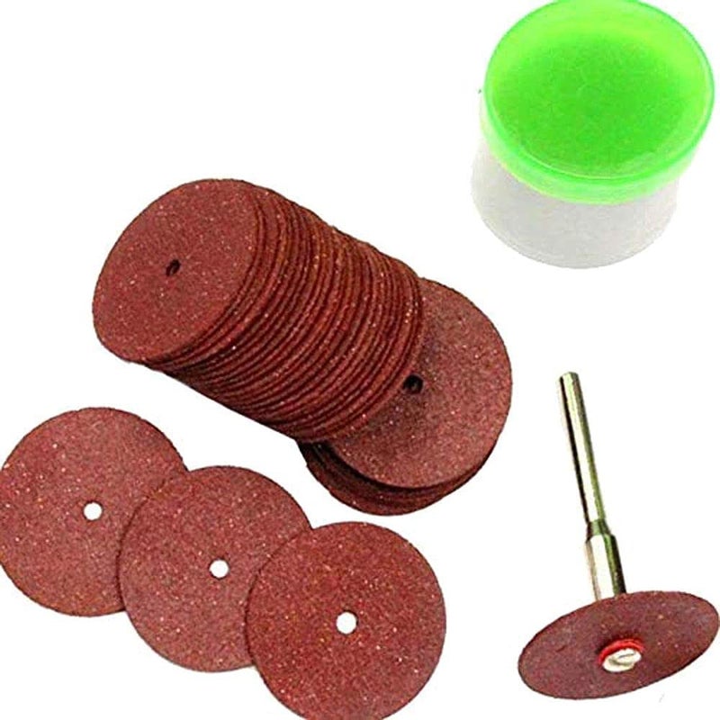 DIY Crafts Diy Crafts CT-DIY-HI-37377 Drill Bit for Rotary Jewellery Tool Kit Cut Off Wheel, 1 Mandrel 10/20/30/40/50/60 Set/kit, Pack of 60 With 1 Pc Mandrel (Multicolor)  - Image 1