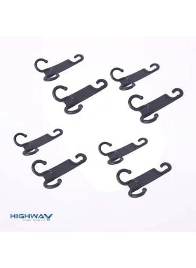 HIGHWAY Car Seat Headrest Hanger Hooks - Dual Storage Hooks for Bags, Purses & Groceries - Black (2 pices) - Image 3