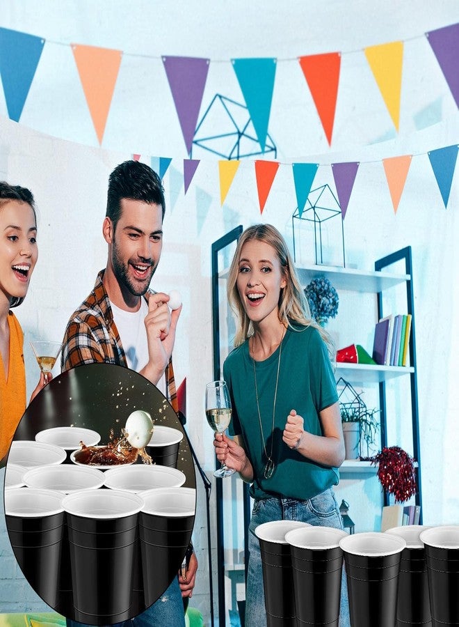 Yaure Joy 30 Pcs 16 oz Disposable Plastic Cups Bulk for Graduation Party Wedding Theme Party Birthday (Black) - Image 4