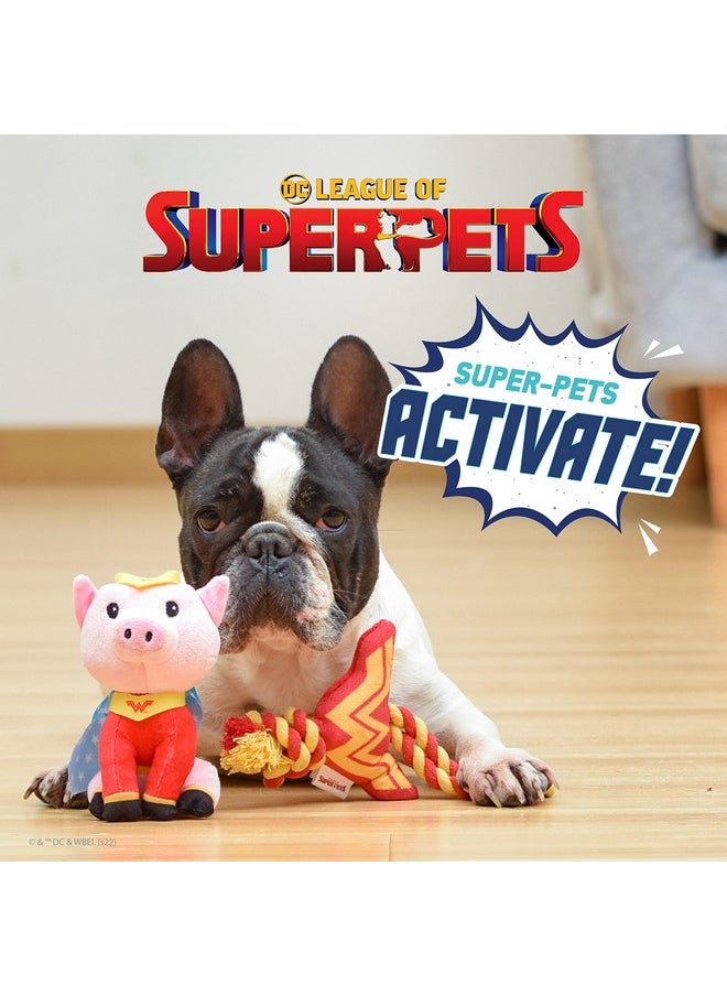 DC Comics DC Comics Super-Pets 6' Plush Figure Toy & Wonder Woman Logo Rope Pet Toys - 2 Piece Collection PB & Dog Toy Rope Tug Plus Plush  - Image 2