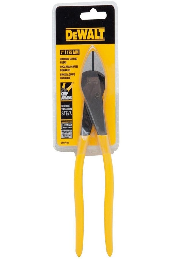 DeWalt DWHT70793 7" Cr-V Steel Diagonal Cutting Plier with 4" Rubber Handle - Image 4
