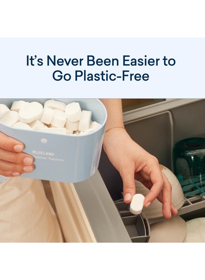 BLUELAND Plastic-Free Dishwasher Detergent Tablets, 120 Count, Unscented - Image 2