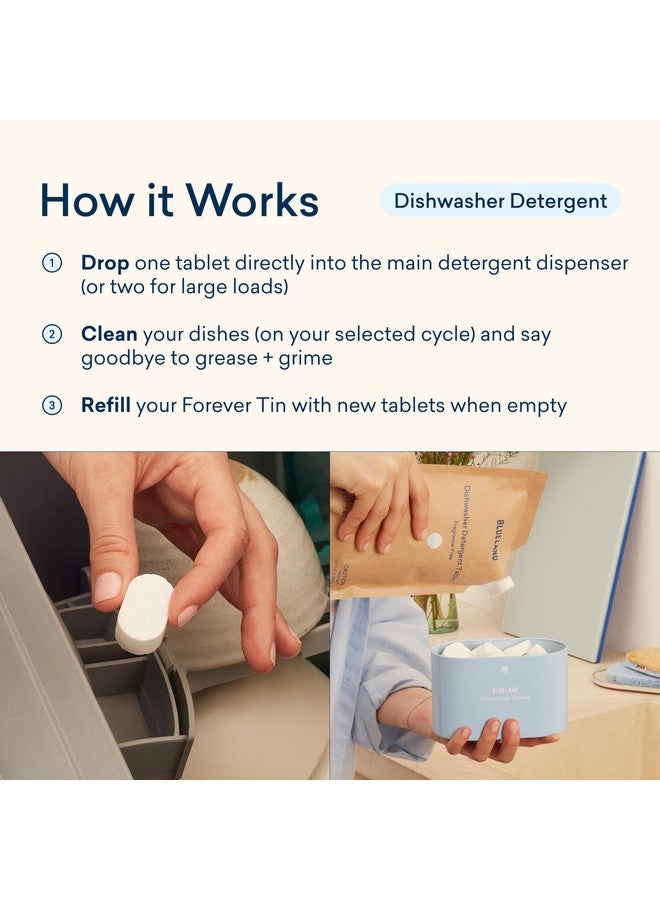 BLUELAND Plastic-Free Dishwasher Detergent Tablets, 120 Count, Unscented - Image 5