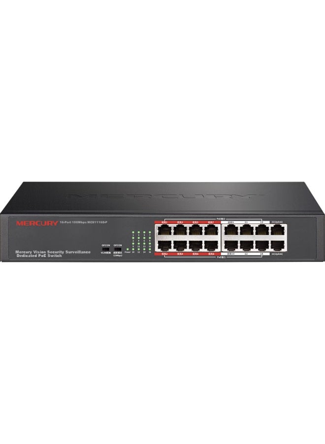 Mercury 16-port 100mbps Poe Switch Mcs1116d-p - Image 5