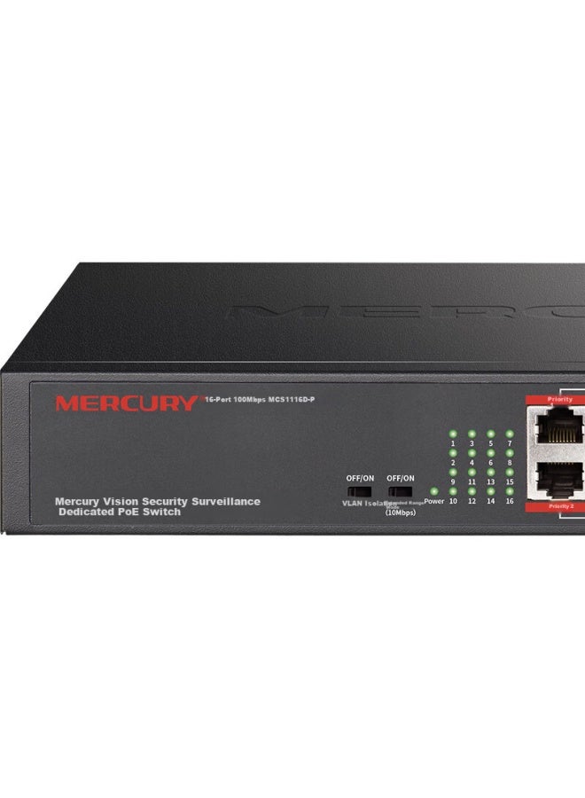 Mercury 16-port 100mbps Poe Switch Mcs1116d-p - Image 4