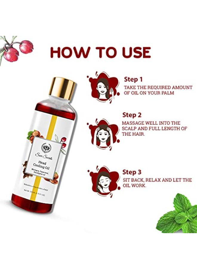 Seer Secrets 100% Natural Peppermint & Bhringraj Cooling Hair Oil | For Head Cooling | Hair Growth | Relaxation & Relief | Suitable For Men & Women | Pack Of 200Ml - Image 5
