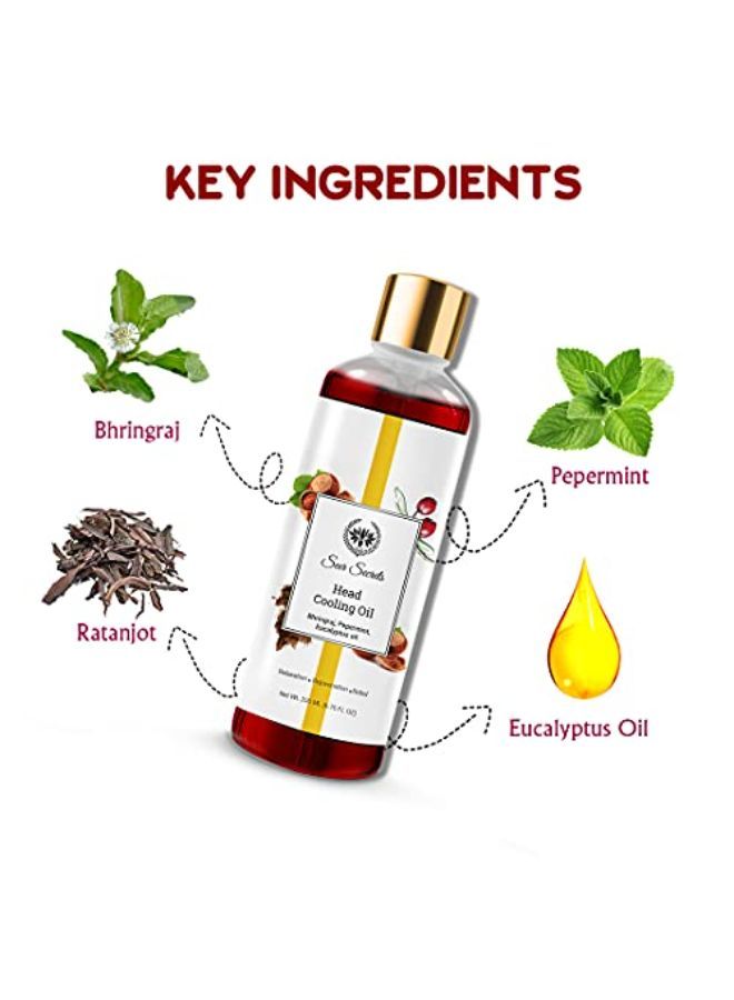 Seer Secrets 100% Natural Peppermint & Bhringraj Cooling Hair Oil | For Head Cooling | Hair Growth | Relaxation & Relief | Suitable For Men & Women | Pack Of 200Ml - Image 4