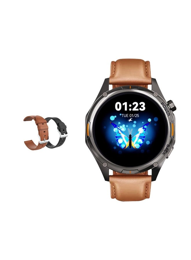 TCH Calling Smart Watch HD1 3D Hero 1 GREY for Men-Women 1.43"3D AMOLED Display, Bluetooth Call/Message, 150+ Sports Modes, Heart Rate, Sleep Monitor, IP68 Waterproof, 7-Day Battery, Fitness Watches for Android/iOS - Image 1