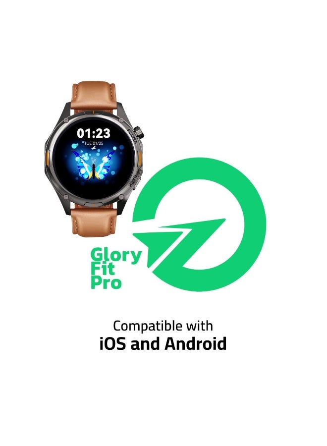 TCH Calling Smart Watch HD1 3D Hero 1 GREY for Men-Women 1.43"3D AMOLED Display, Bluetooth Call/Message, 150+ Sports Modes, Heart Rate, Sleep Monitor, IP68 Waterproof, 7-Day Battery, Fitness Watches for Android/iOS - Image 2