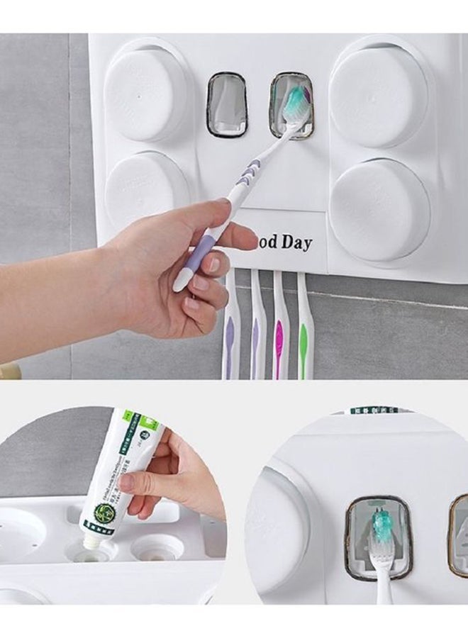 NIBEMINENT Toothbrush Holder With Mouthwash Cup Set Blue 31.5 x11 x 18cm - Image 3