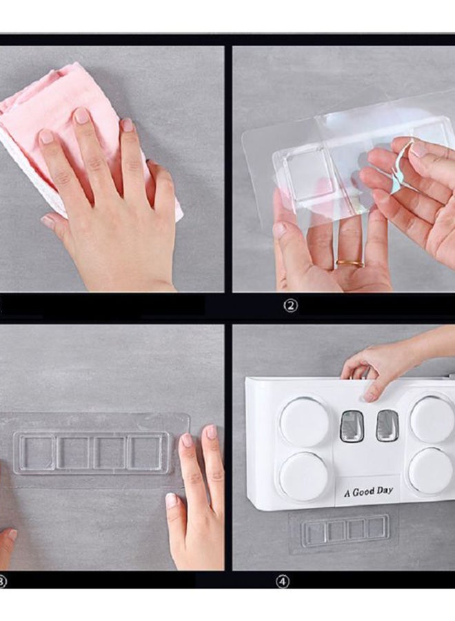 NIBEMINENT Toothbrush Holder With Mouthwash Cup Set Blue 31.5 x11 x 18cm - Image 2