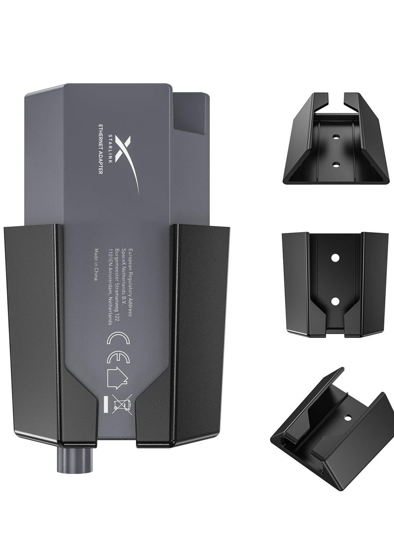 Excefore - Internet Kit , Mounting Kit for Starlink, Ethernet Adapter Mount for Starlink, ABS Stability Mounting Kit for Starlink Internet Satellite Brackets (Black) - Image 1