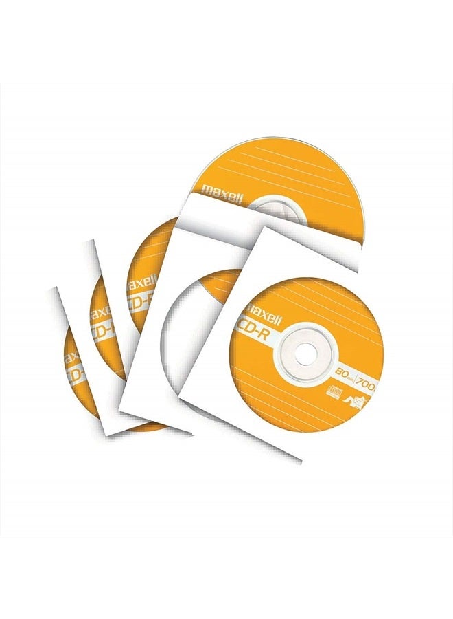 Maxell 190135 Protective Thin Clear Plastic Easy Storage CD & DVD Sleeves White 50 Pack (Paper) - Image 3