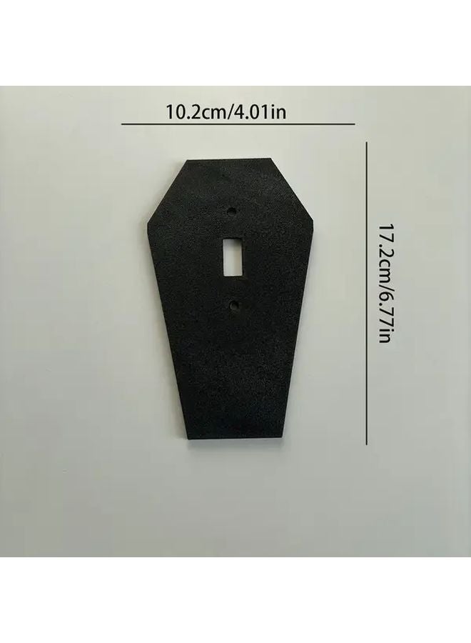 Black Gothic Coffin Wall Plate Cover For Light Switch 3D Printed Home Halloween Decor - Image 4