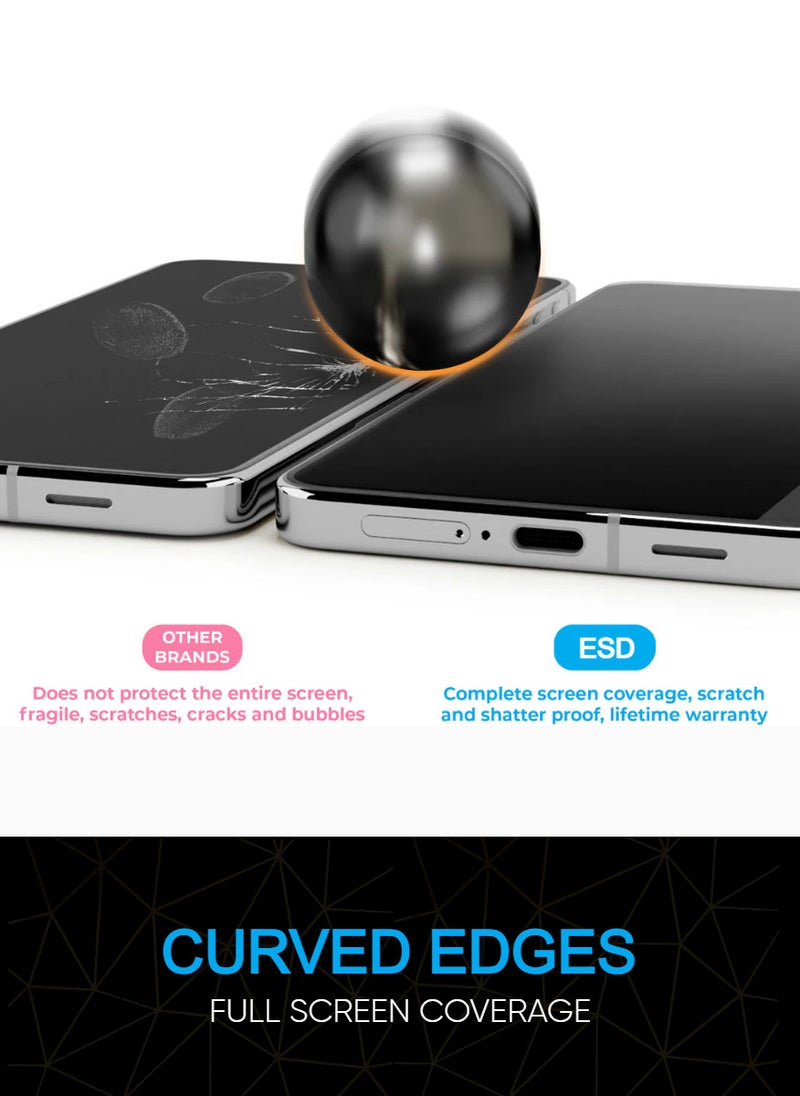 اي اس دي ثلاث قطع، واقي شاشة عالي الجودة لهاتف ايفون 15 برو - Image 5