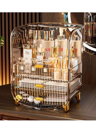 Imported jumbo acrylic makeup organizer with 2 drawers that opens from above. It has a large shelf for perfumes and body splashes. You can collect everything in one place. The organizer is also multi-purpose. - pzsku/Z537914CC0B7C60390AD9Z/45/1742427072/907623e3-5b0f-4138-88df-65005aaa52ad