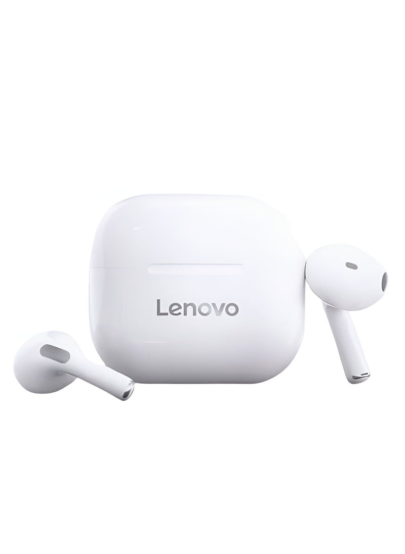 LP40 TWS Wireless Earphone Bluetooth wireless 5.0 Dual Stereo Bass Touch Control IP54 White