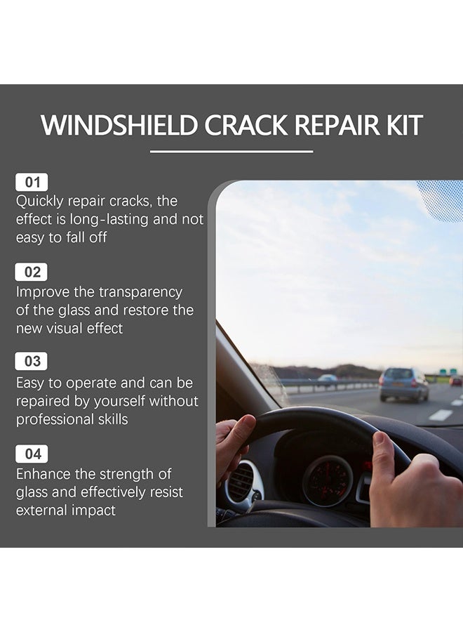 Homonth Windshield Crack Repair Kit, 2025 Upgrade Car Windshield Crack Repair Kit, Glass Repair Liquid For Cracks And Chips, Rock Chip Repair Kit For Fix Windows, Mirrors, Glasses, All Crack Types, Automotive Windscreen Tool For Fixing Chips,20ml - Image 2
