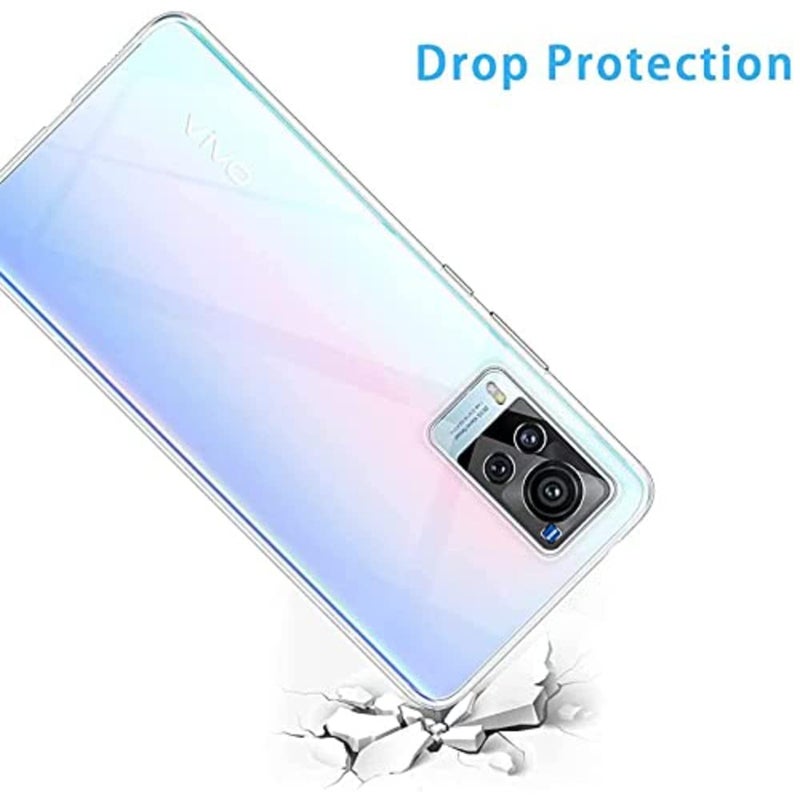 Nishtech غطاء خلفي شفاف هجين ناعم رفيع مضاد للغبار مع حماية الكاميرا لهاتف Vivo X60 Pro 5G / X60 5G - Image 5