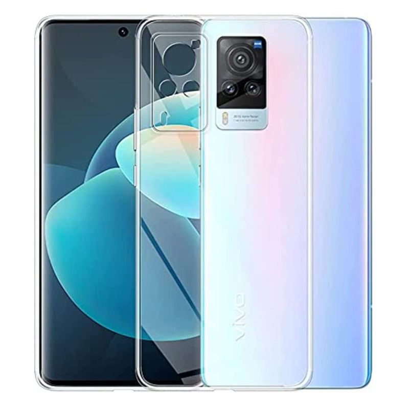 Nishtech غطاء خلفي شفاف هجين ناعم رفيع مضاد للغبار مع حماية الكاميرا لهاتف Vivo X60 Pro 5G / X60 5G - Image 1