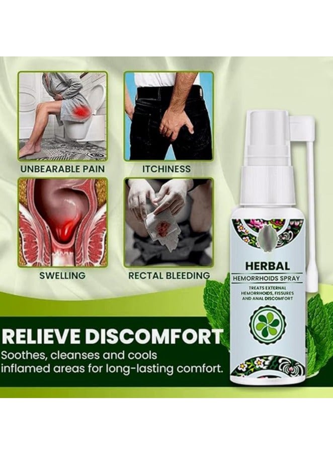 EELHOE بخاخ إيلهو للأعشاب للبواسير - تخفيف مهدئ بمكونات طبيعية - تركيبة سريعة المفعول لعدم الراحة الناتجة عن البواسير - 30 مل - Image 2