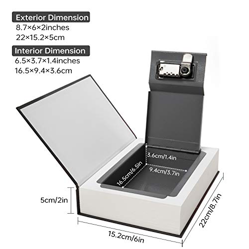 PACOLO Real Paper Transfer Book Safe, Hollow with Secret Hidden Compartment, Combination Lock, 8.7"×6"×2" (Les Miserables-Combination) - Image 2
