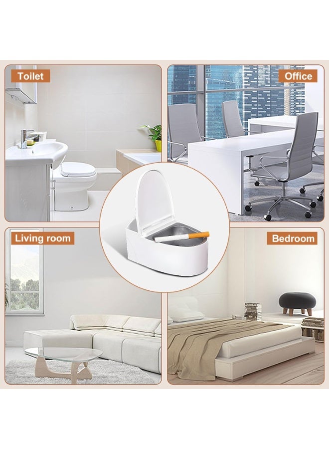Toilet-Shaped Wall-Mounted Plastic Ashtray – Creative Bathroom Decor & Storage, Novelty Toilet Design for Cigarettes, Small Items, or Accessories – Fun Home or Office Accent - Image 3