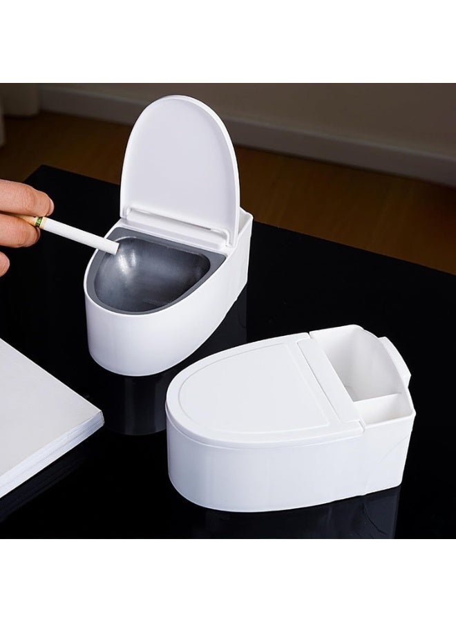 Toilet-Shaped Wall-Mounted Plastic Ashtray – Creative Bathroom Decor & Storage, Novelty Toilet Design for Cigarettes, Small Items, or Accessories – Fun Home or Office Accent - Image 5