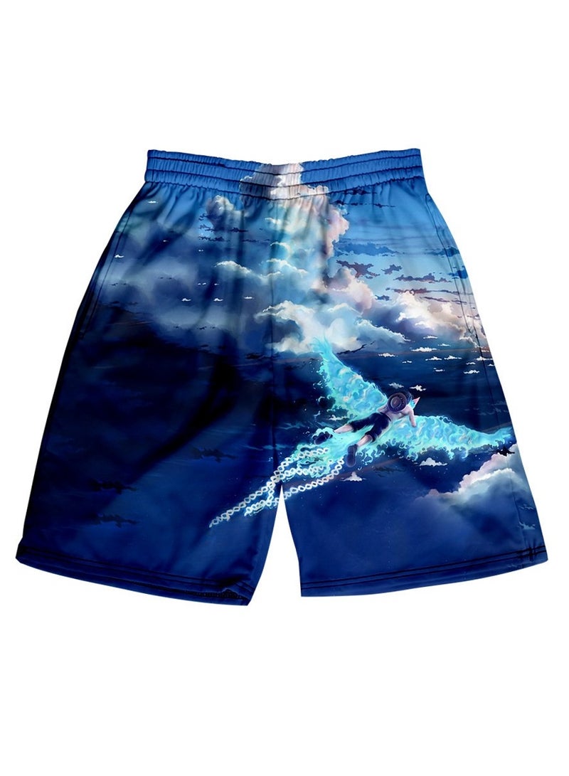 KUYING Summer One Piece Loose Home Five Guarter Shorts  - Image 1