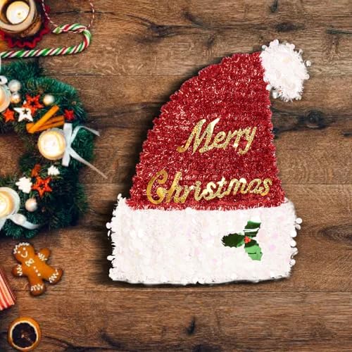 ProKart Premium Sequins White/Red Santa Claus Hat Mary Christmas for Adults Kids, Christmas Hat for Party (Mary Christmas Hat) - Image 2