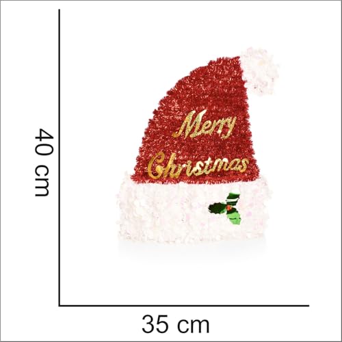 ProKart Premium Sequins White/Red Santa Claus Hat Mary Christmas for Adults Kids, Christmas Hat for Party (Mary Christmas Hat) - Image 4