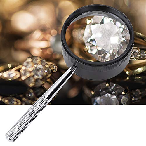Hilitand Identification Magnifying Glass, 10X x 50mm Metal Magnifying Glass for Identifying Jewelry Stamps - Image 5
