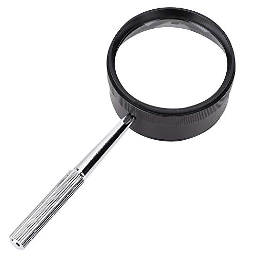 Hilitand Identification Magnifying Glass, 10X x 50mm Metal Magnifying Glass for Identifying Jewelry Stamps - Image 1