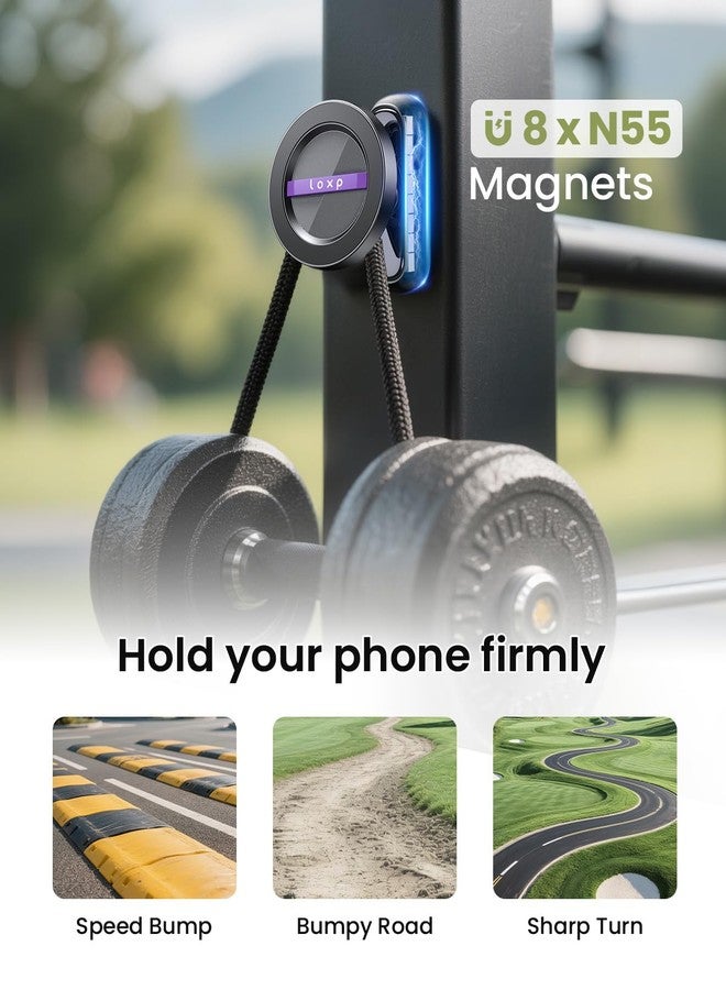 LOXP Upgrade Magnetic Golf Cart Phone Holder, Unique Golf Accessories Gifts for Men Golfers Dad Father Husband Him, 360 Rotation Golf Cart Phone Mount Fits EZGO, Club Car, Yamaha - Image 5