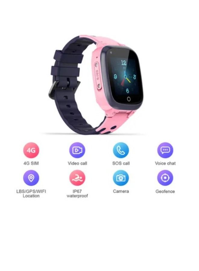 Nabi 4G GPS Waterproof FOR Kids Smart Watch PINK - Image 2
