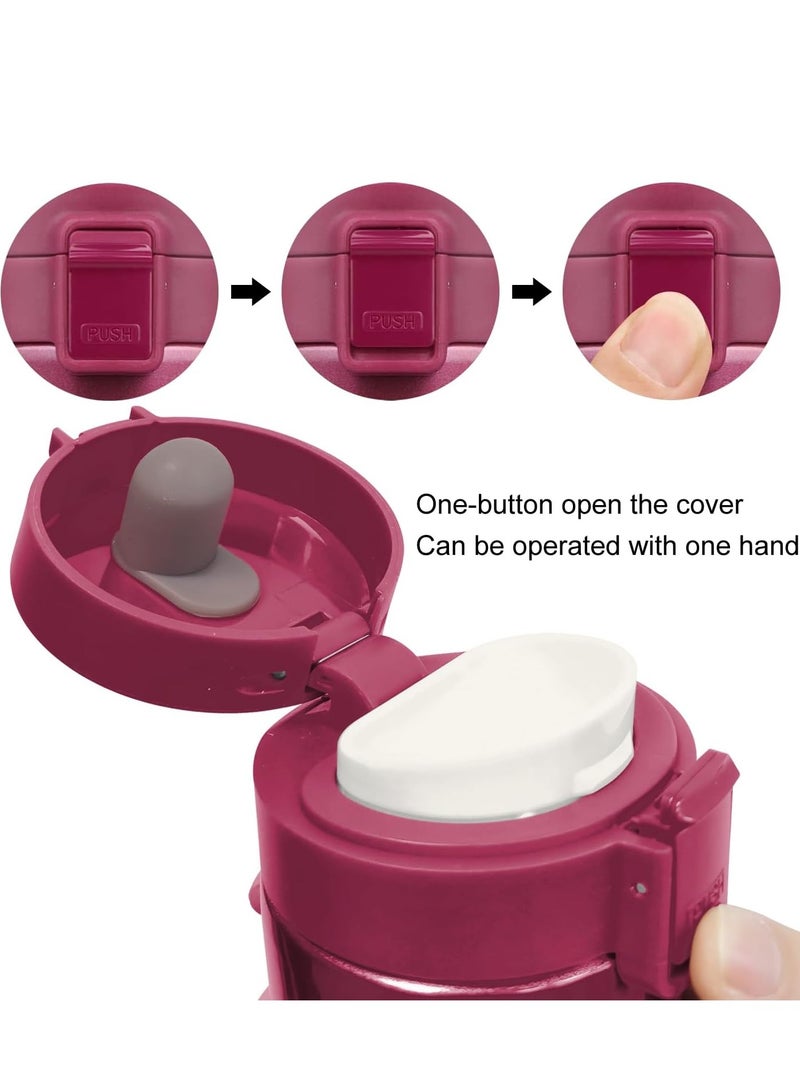 مج حراري مصنوع من الستانلس ستيل وردي  380ملليلتر - Image 3