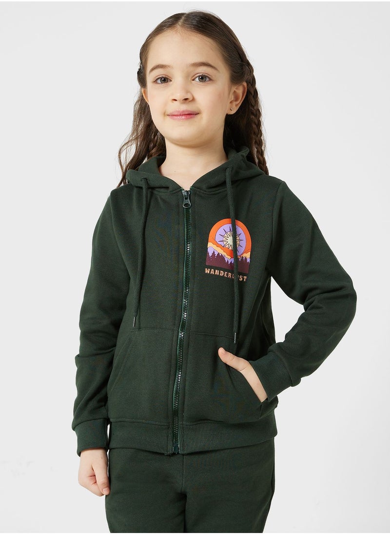 Pinata - Girls Front And Back Printed Full Zip Hoodie - Image 1