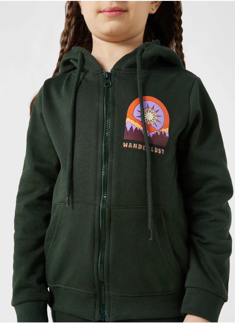 Pinata - Girls Front And Back Printed Full Zip Hoodie - Image 1