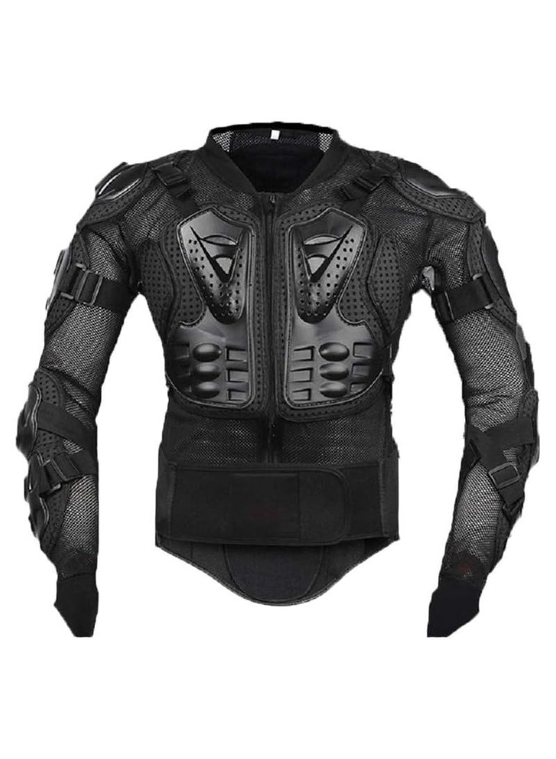 NANAO Adult Motorcycle Protective Jacket Armor Protector Removable Racing Jacket Motocross Spine Chest Motocross Protective Shirt 2XL(Black) - Image 1