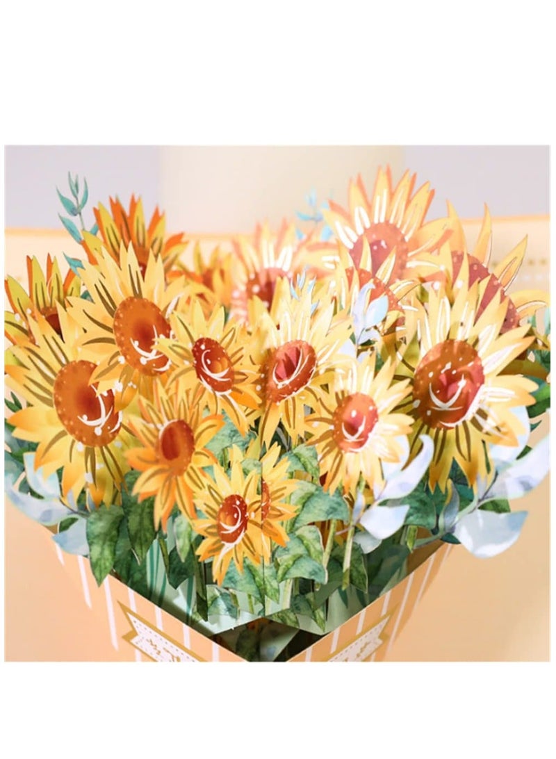 Y&D Thanks for Everything, Pop Up Greeting Cards with Envelopes, Mother's Day 3D Flowers Bouquet, Thank you Card Her, Teacher Appreciation, Mother, Anniversary, Wedding, Thanksgiving - Image 5