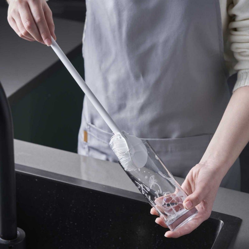 Baby Bottle Brush Long Handle for Cleaning Cups and Bottles Kitchen Scrubber - Image 1