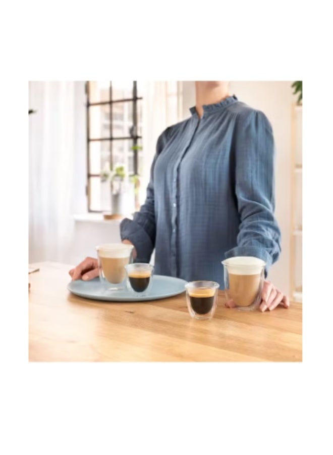 De'Longhi Double wall cappuccino glasses, 270 ml, set of 2 - Image 2